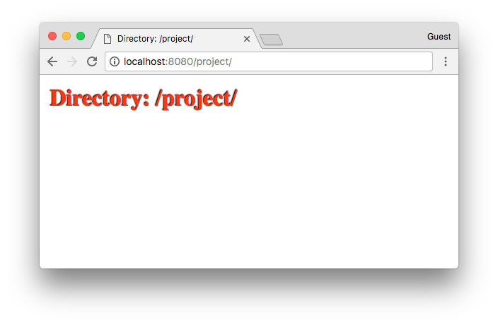 Empty web page