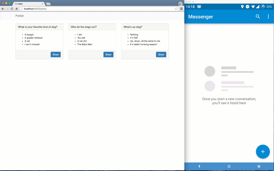 screen cast of using Nexmo for 2 factor authentication