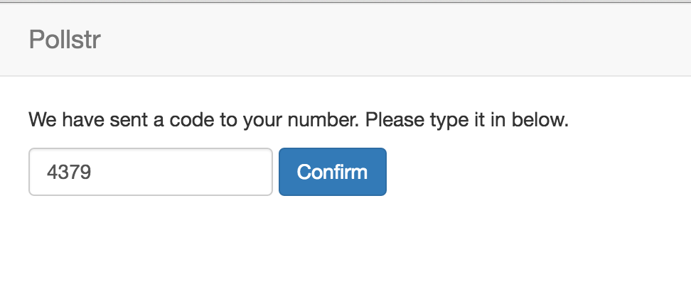 screengrab of 2 factor authentication form