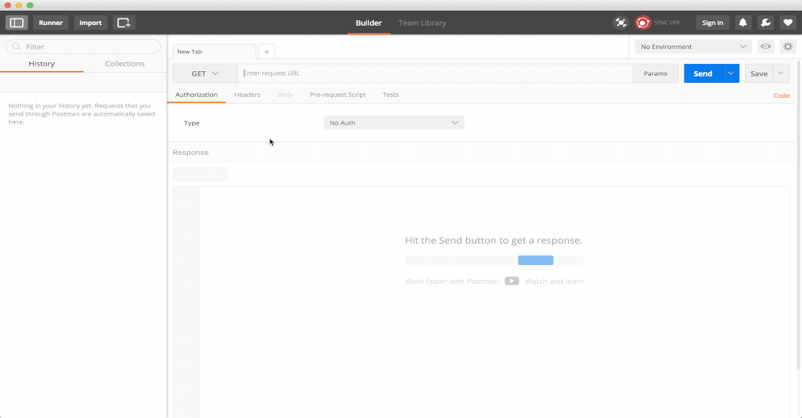 Make a HTTP request with Postman