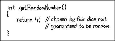 XKCD 221 - Random number generator