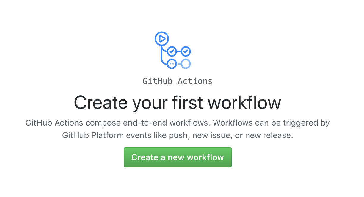 Create your first workflow on GitHub