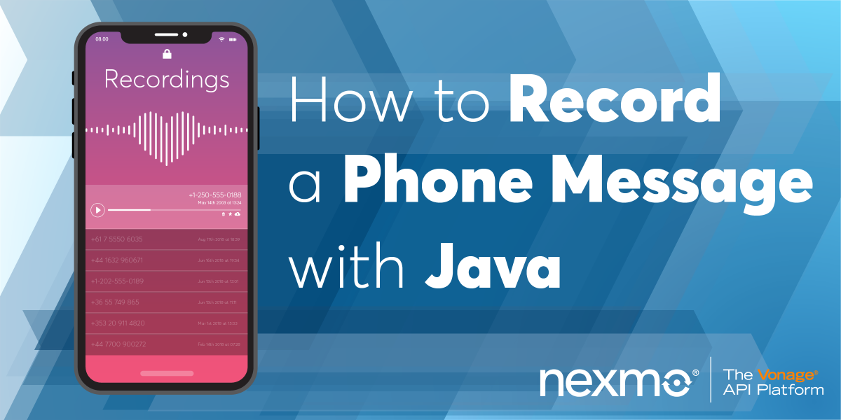 Record a Phone Message with Java
