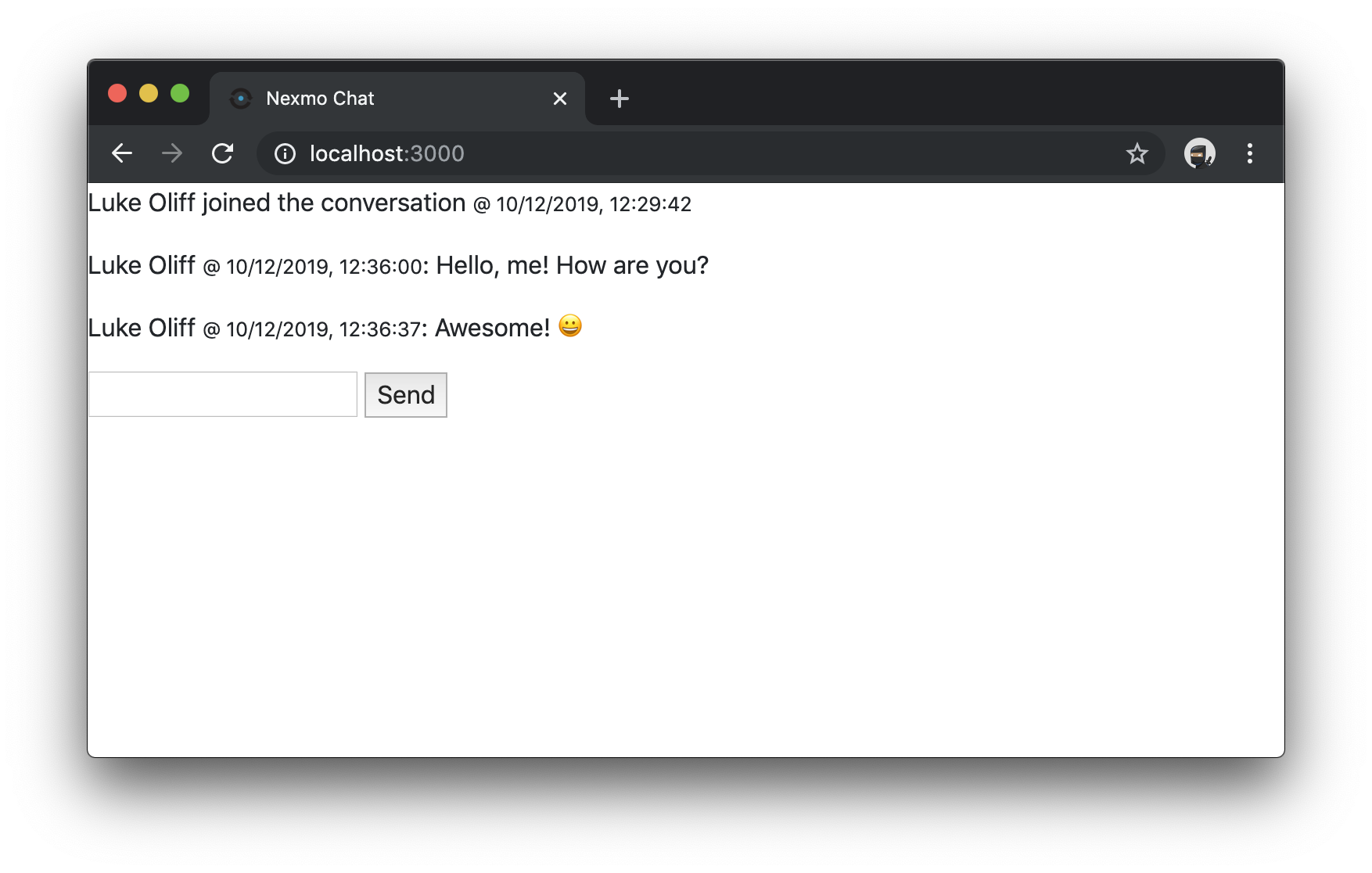 Styled the working Chat application with Bootstrap