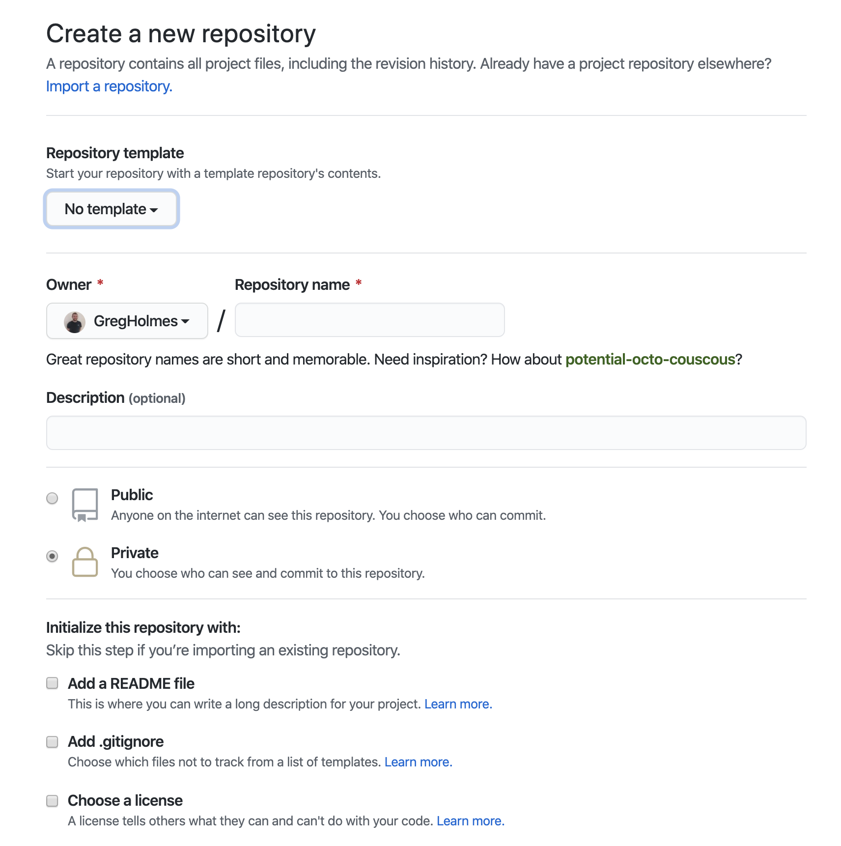 Create GitHub Repository